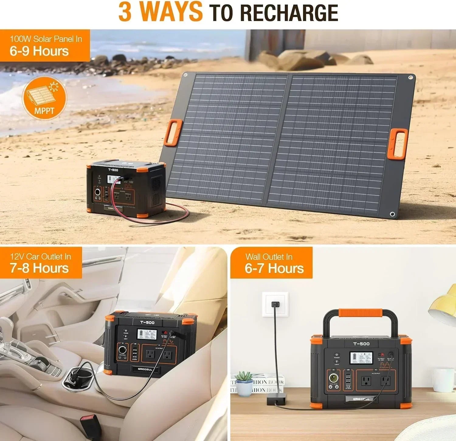 Portable Power Station 300W (Peak 600W) 230.88Wh Solar Generator 60W USB-C PD Output wourant