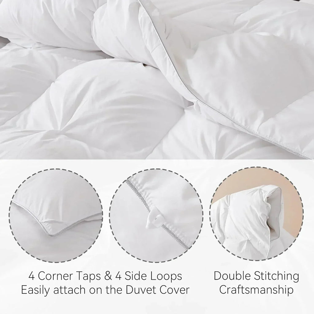 Premium Down Comforter 3D Baffle Box Design wourant