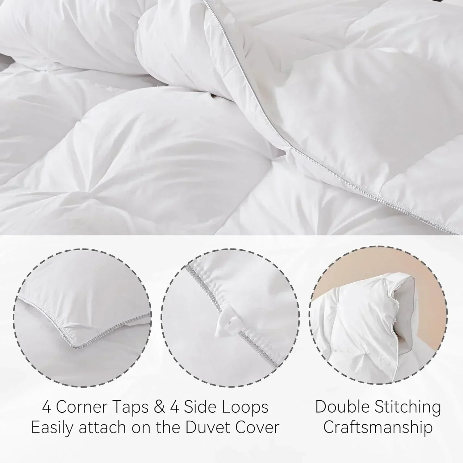 Premium Down Comforter 3D Baffle Box Design wourant