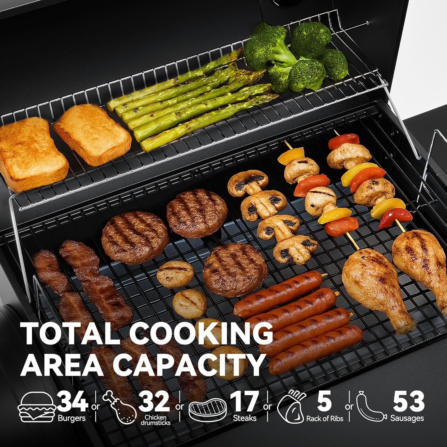 Royal Gourmet CC1830S BBQ Charcoal Grill and Offset Smoker 823 Square Inch cooking surface wourant
