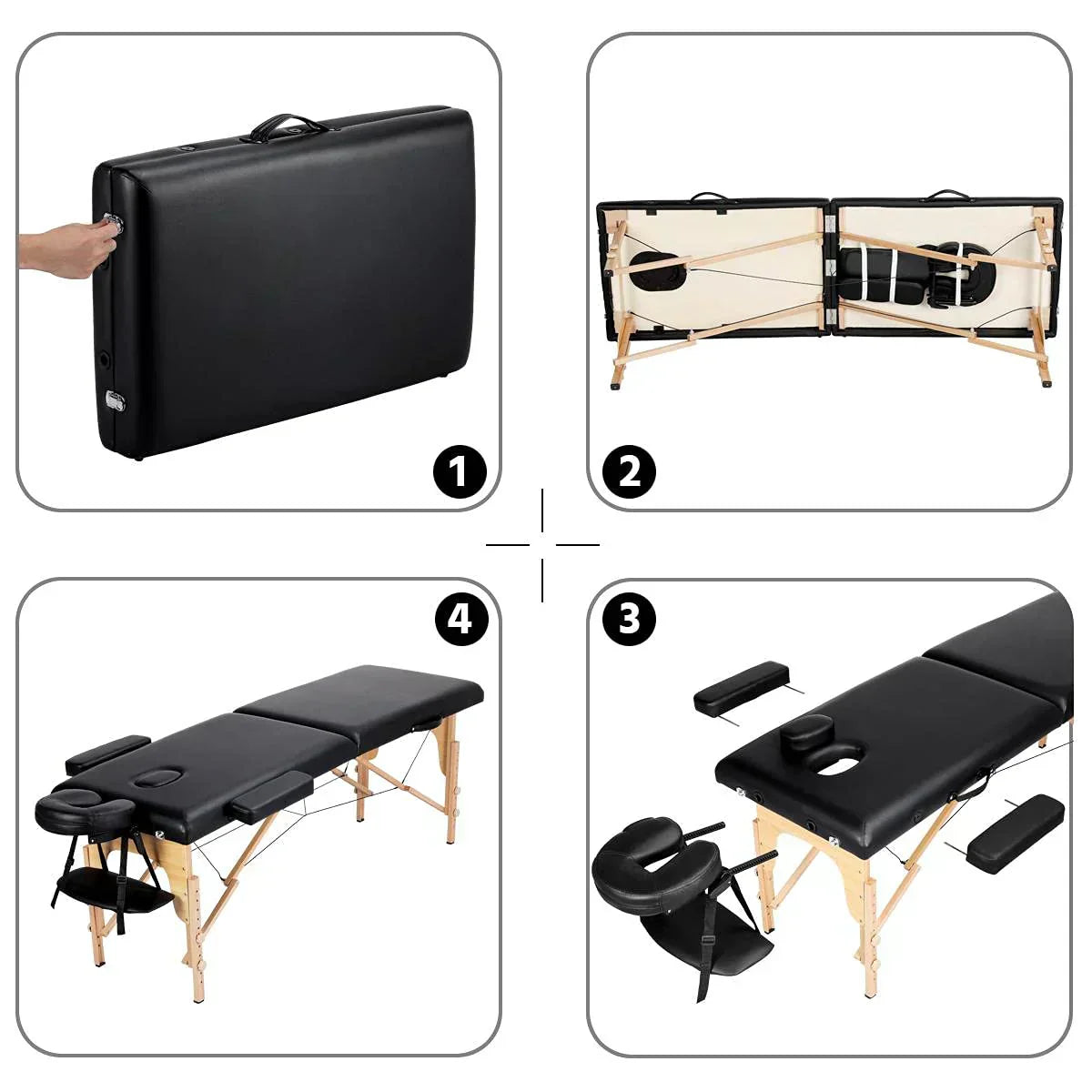 Yaheetech Massage Table Portable Lash Beds Spa Bed Massage Couch Foldable Spa Tables wourant