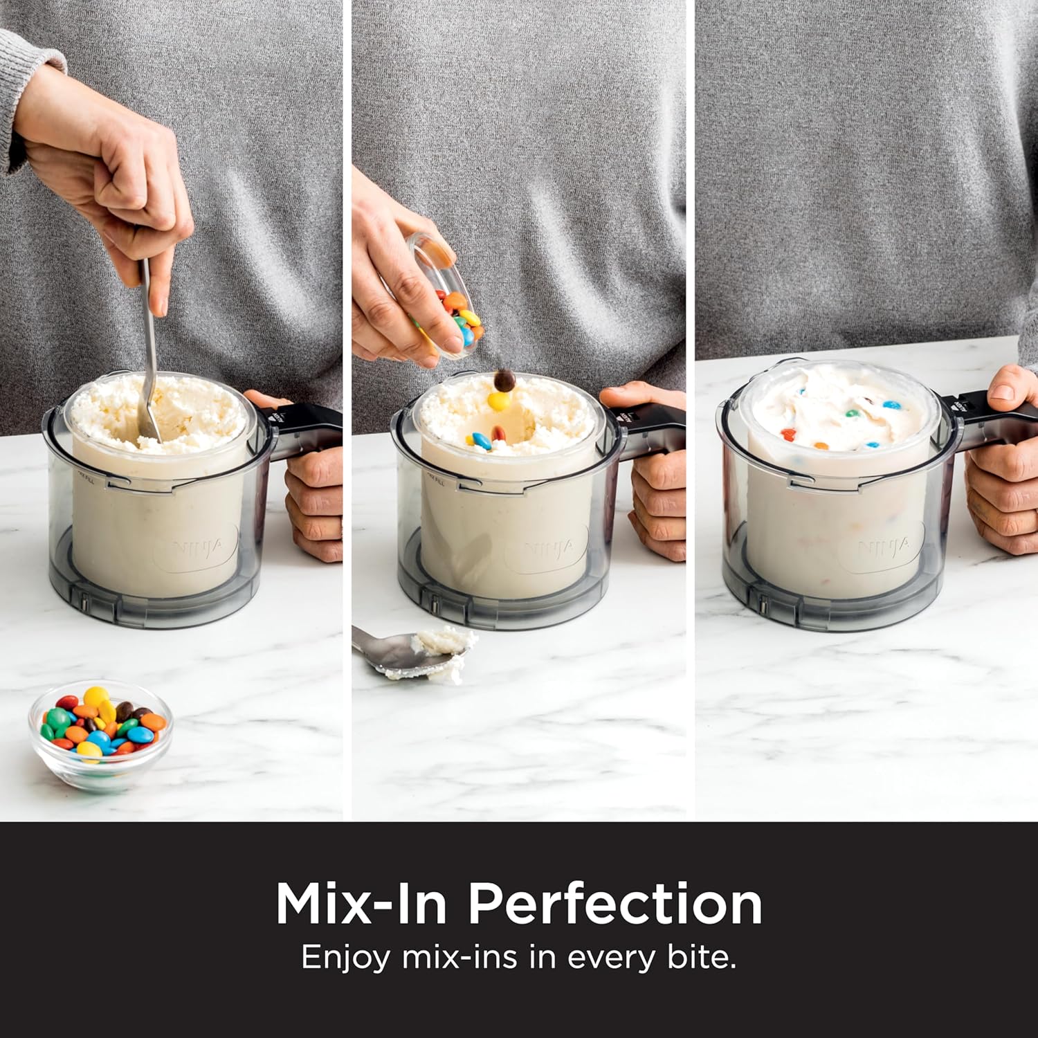 Ninja NC301 CREAMi Ice Cream Maker, for Gelato, Mix-ins, Milkshakes, Sorbet, Smoothie Bowls & More, 7 One-Touch Programs, with (2) Pint Containers & Lids, Compact Size, Perfect for Kids, Silver wourant