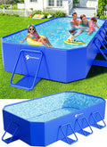 Foldable Pool, Large Non-Inflatable Swimming Pool for Kids,Adult Collapsible Pools Hard Plastic Shell, Oversized Thickened,Portable Folding Kids Pools for Backyard-Mosaic Design-89"x48"x20" wourant