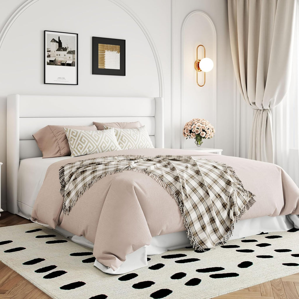 Allewie Queen Size Lift Up Storage Bed Modern Wingback Headboard Hydraulic Support wourant