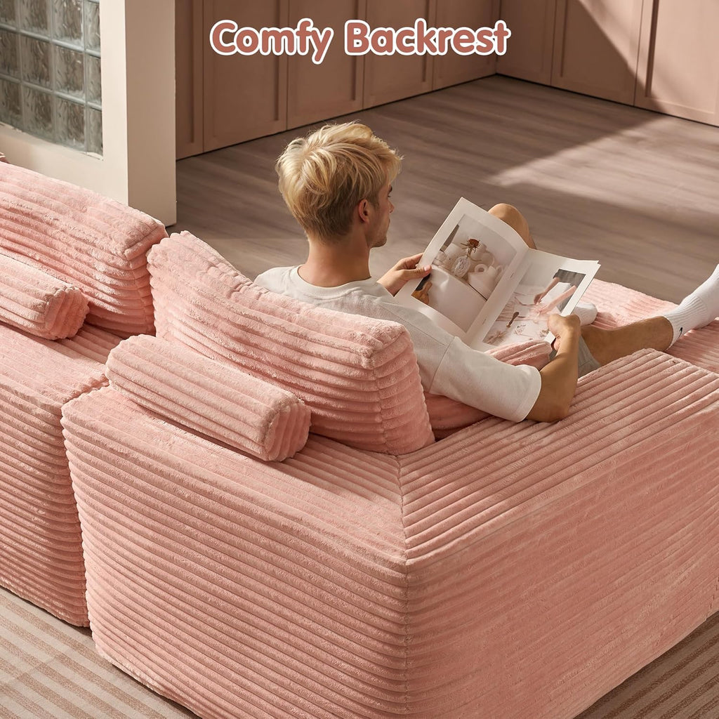 Ovios 104" Cloud Section Sofa L-shaped lounge chair, modern modular sofa wourant
