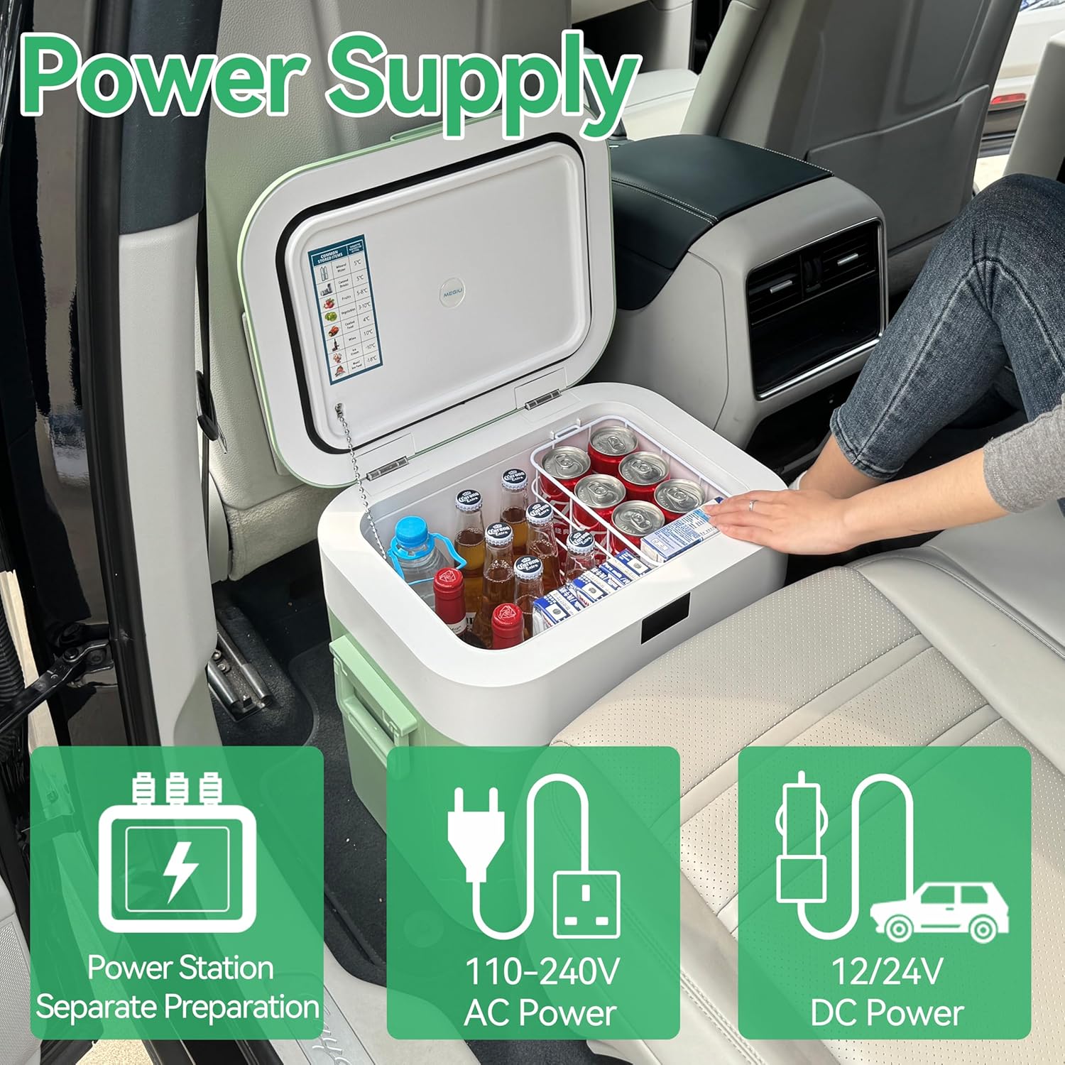 Car Fridge Portable 12 Volt Refrigerator 23 Quart (22 Liter) Freezer Compressor Cooler 12V/24V DC wourant