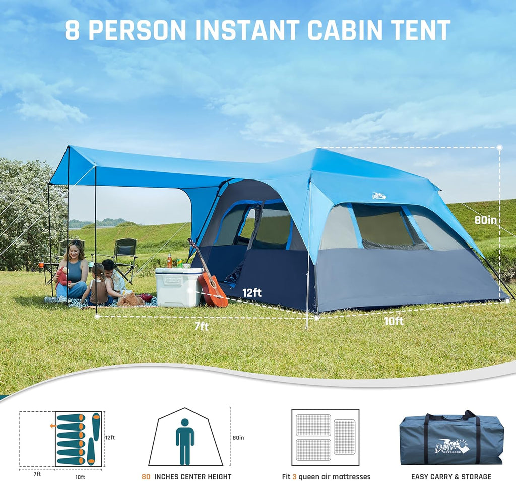 Quick-opening tent, family camping tent, pop-up camping tent, large waterproof tent for outdoor camping wourant