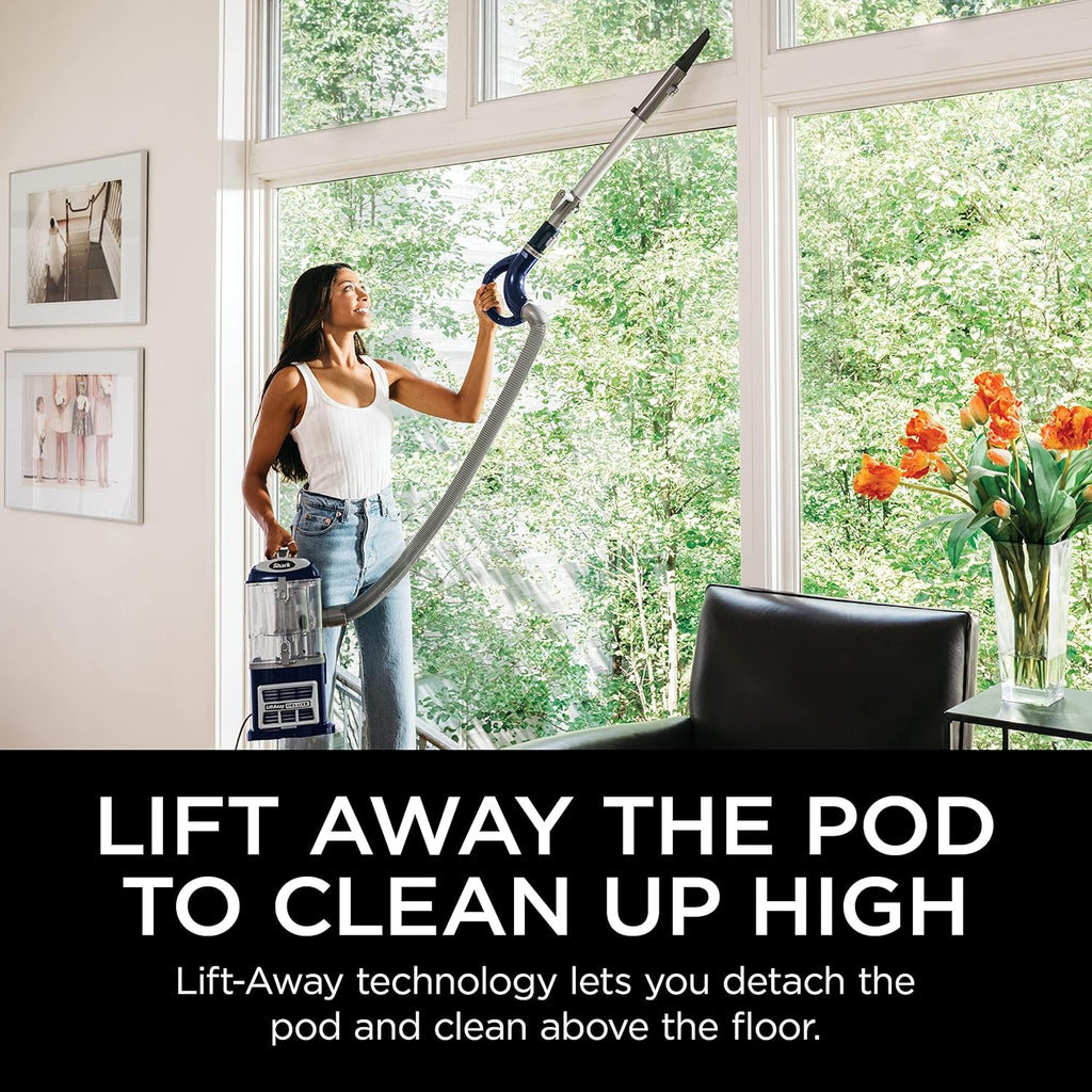 Upright Vacuum Navigator Lift-Away Deluxe with Large Dust Cup Capacity HEPA Filter Swivel Steering Upholstery Tool & Crevice Tool wourant