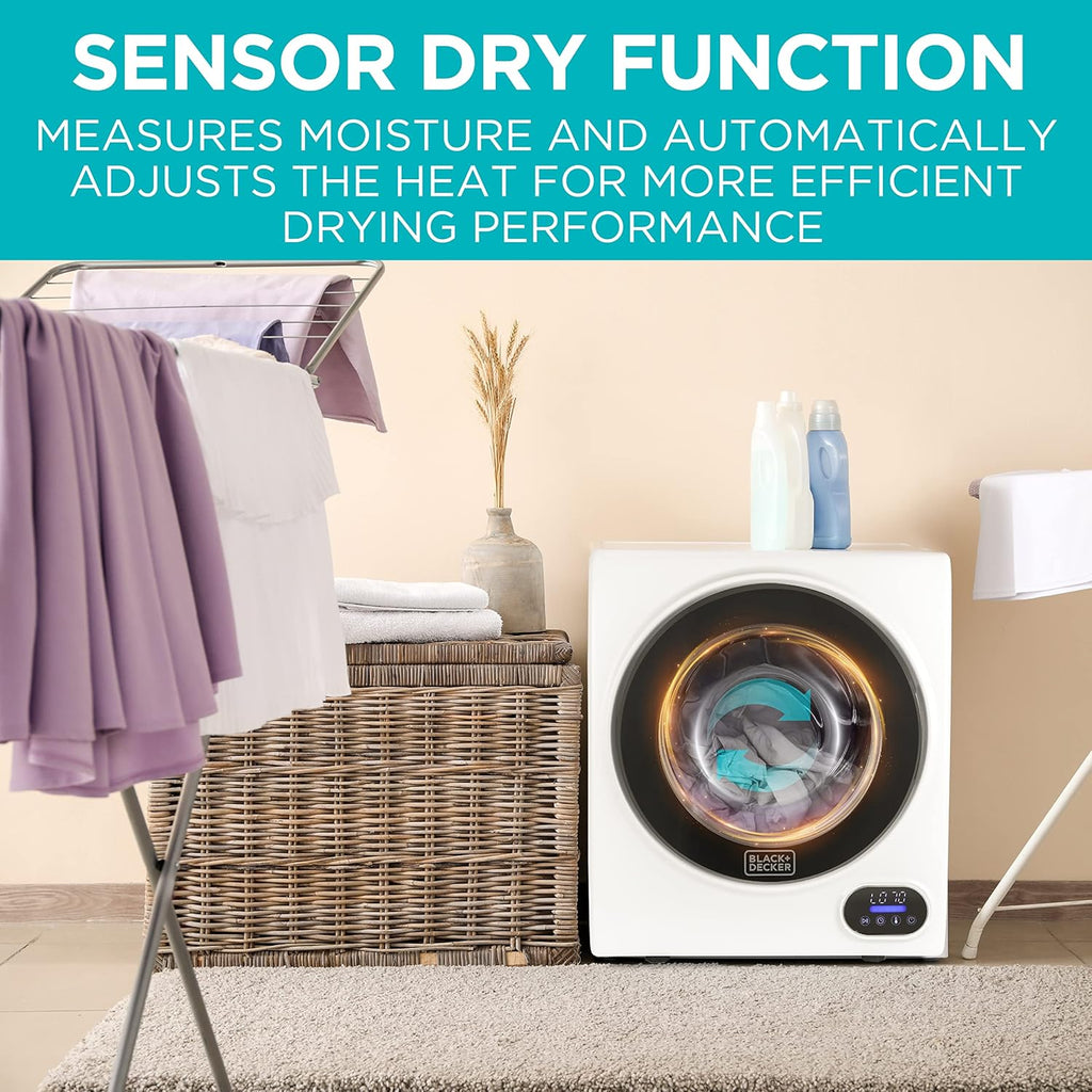Compact Clothes Dryer, 1.5 Cu. Ft. 850W Electric Dryer, 120V Vented Portable Dryer with Stainless Steel Drum, for 5.5 lbs. of clothing for Standard Wall Outlet wourant