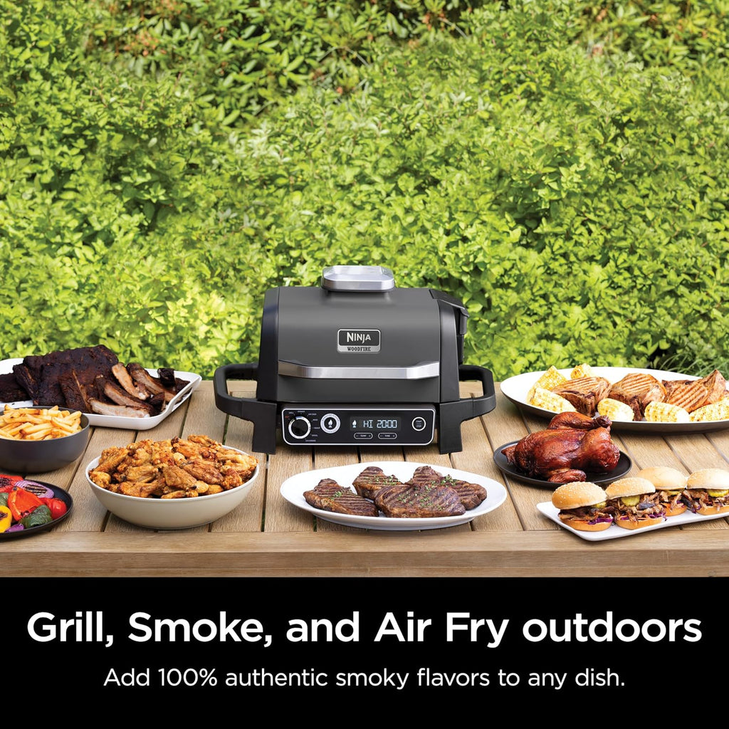 OG751 Woodfire Pro Outdoor Grill Built-In Thermometer 7-in-1 Master Grill BBQ Smoker wourant