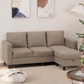 Shintenchi 76" Modern Upholstered Sectional Sofa, L-Shaped Couch wourant