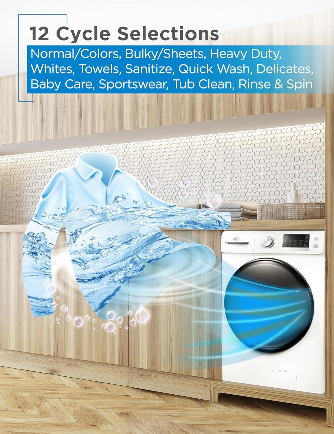 Portable Washer 6.6 lb. Capacity Washing Machine for Homes & Apartments 5 Wash Cycles Quick Connect Sink Adapter and Drain Hose Included Transparent Lid wourant