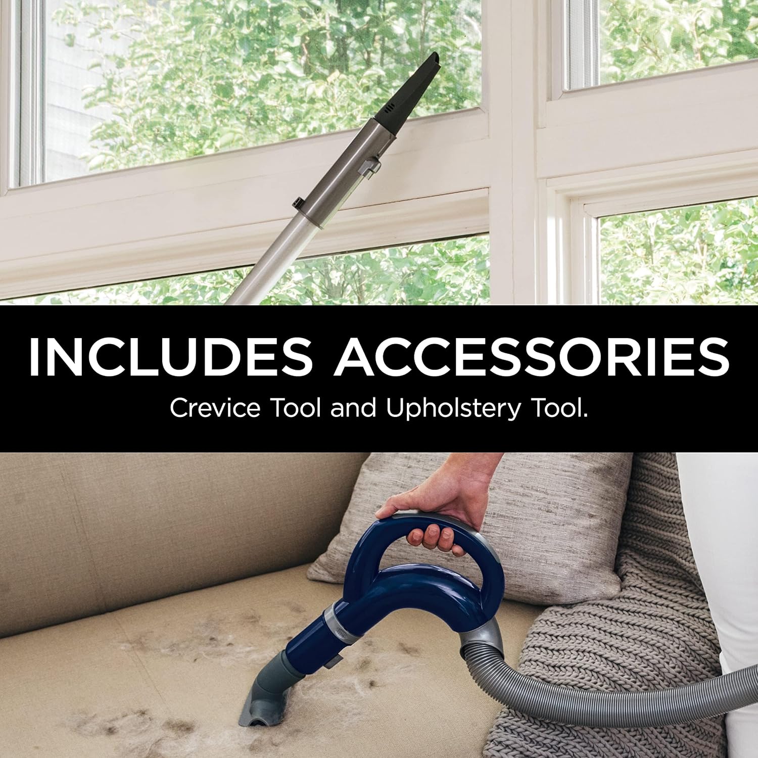 Upright Vacuum Navigator Lift-Away Deluxe with Large Dust Cup Capacity HEPA Filter Swivel Steering Upholstery Tool & Crevice Tool wourant