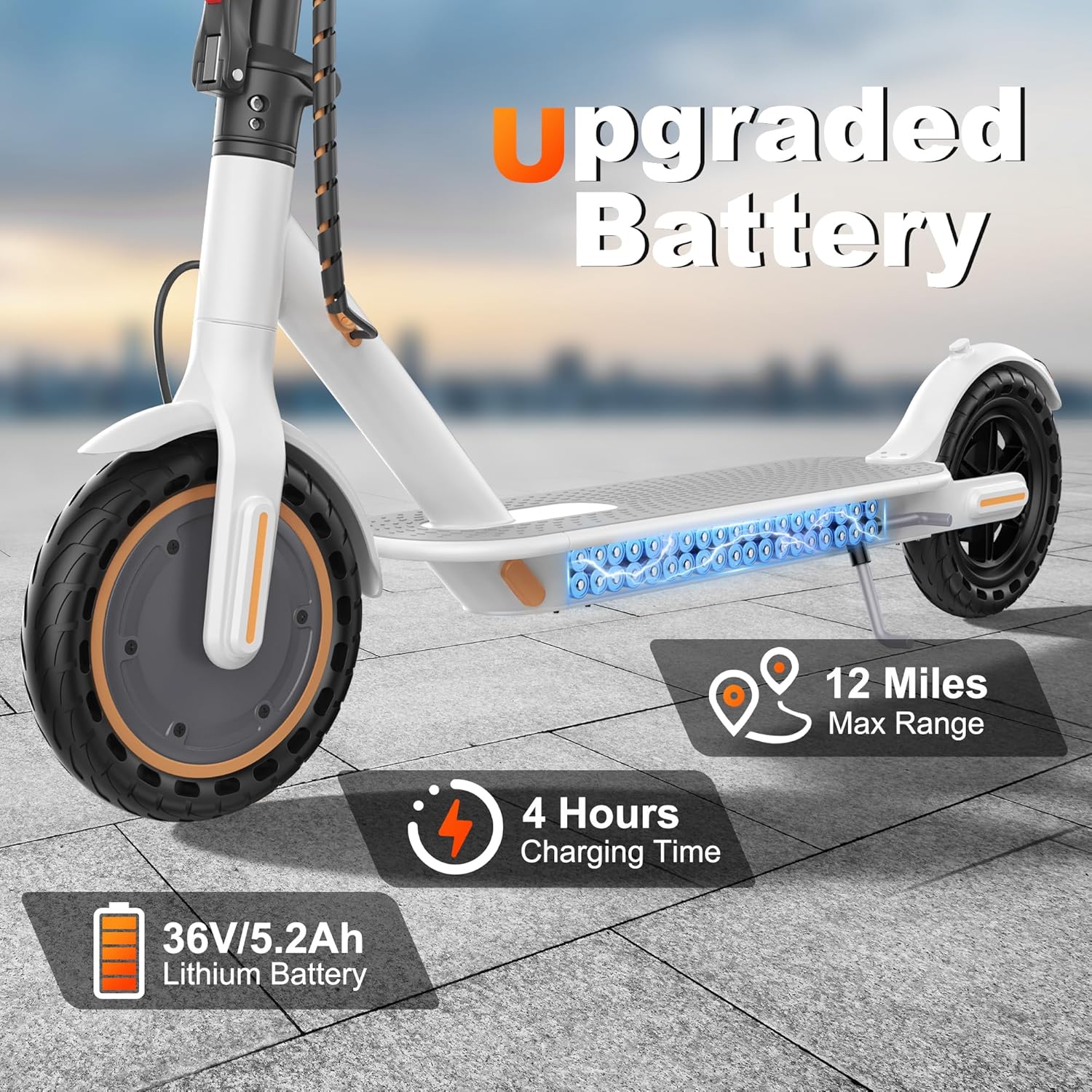 Electric Scooter, 350W/500W Motor, Top Speed 19/22 mph, Max 16/23/28Miles Ranges, Foldable E Scooter for Adults wourant