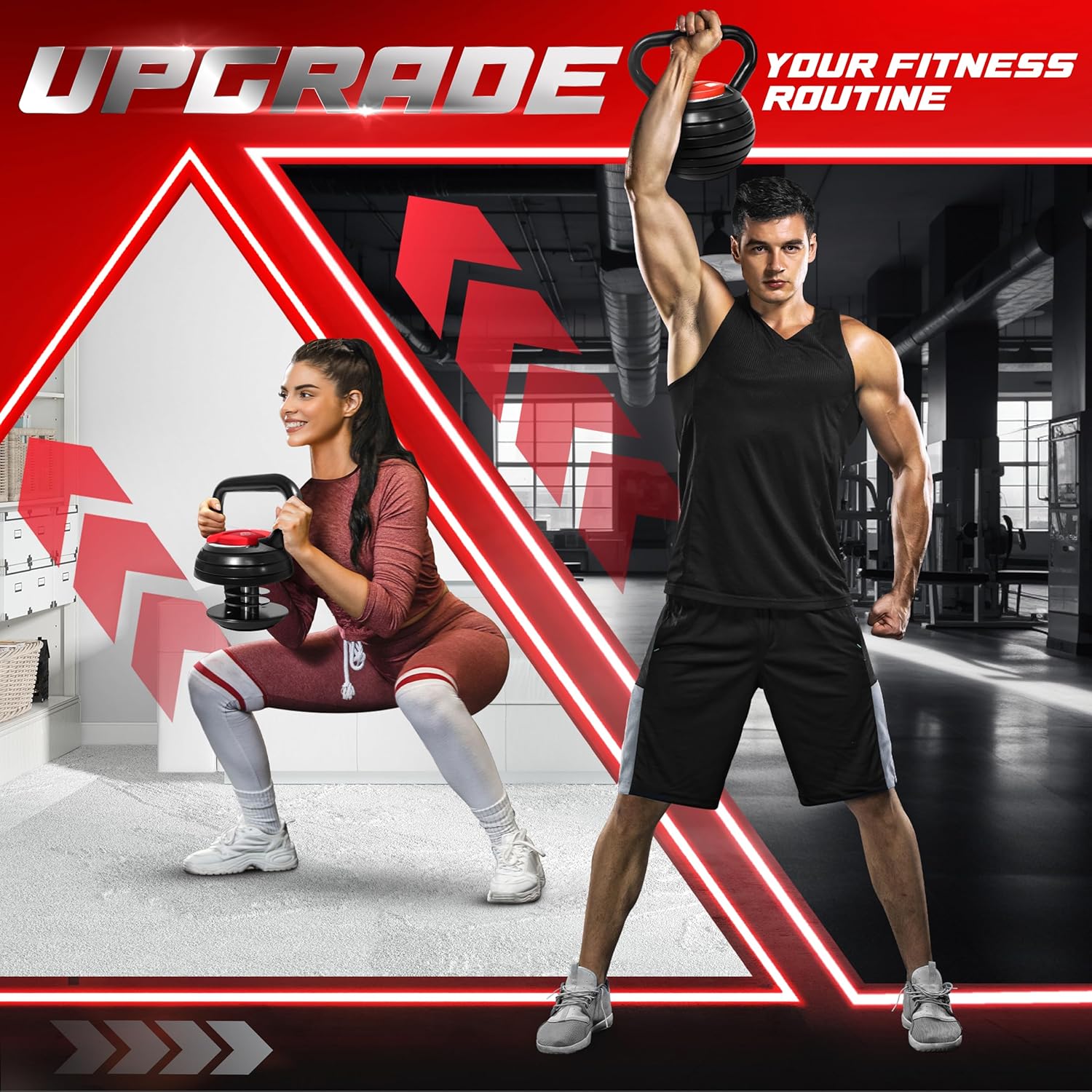 Yes4All Adjustable Kettlebell, Kettle Grip, Kettlebell Handle, Convert to Kettlebells Weight Set wourant
