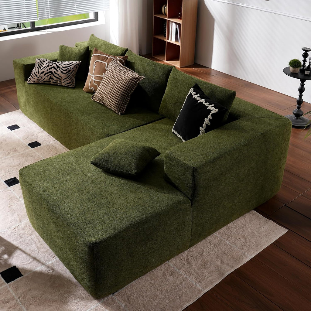 Ovios 104" Cloud Section Sofa L-shaped lounge chair, modern modular sofa wourant