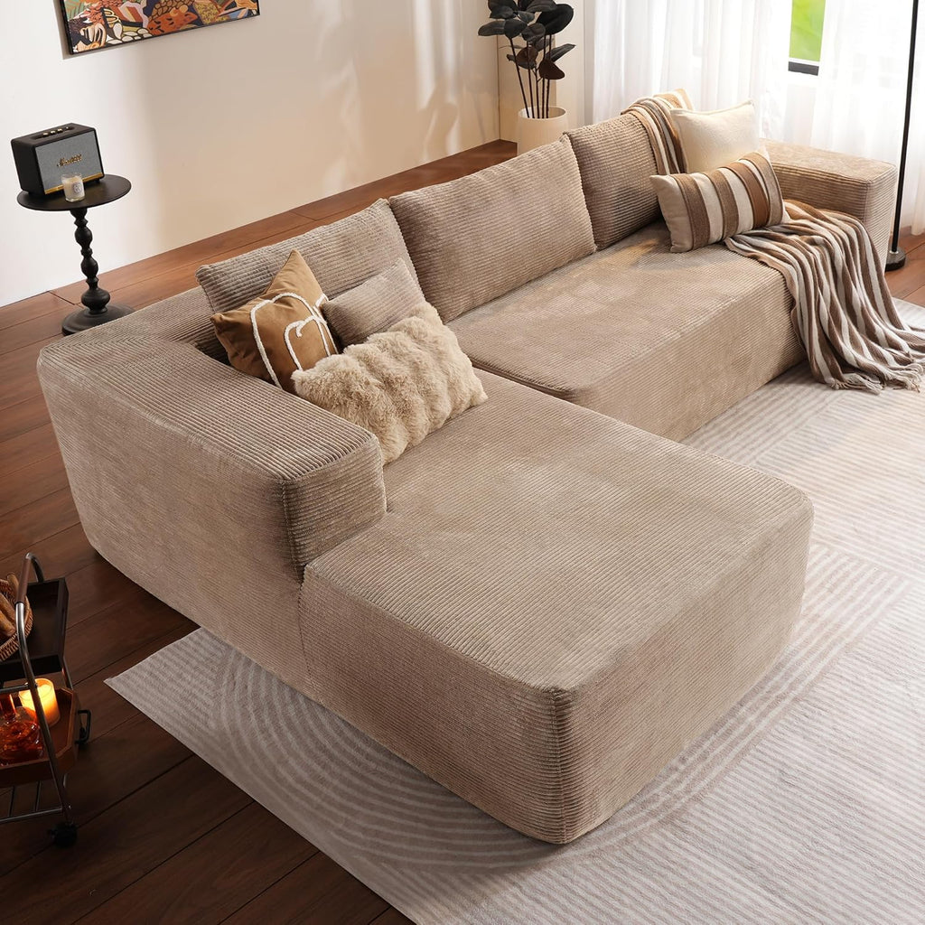 Ovios 104" Cloud Section Sofa L-shaped lounge chair, modern modular sofa wourant