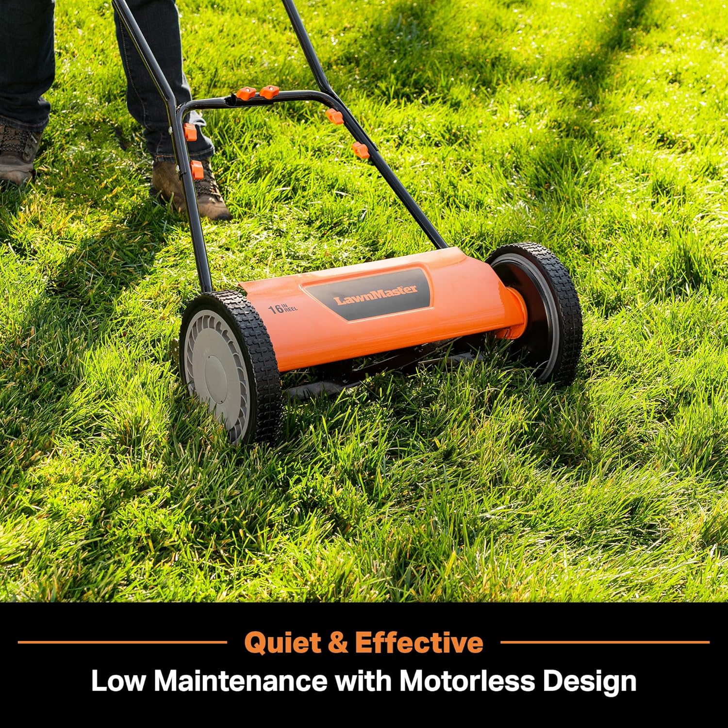 LawnMaster LMRM1801 Push Reel Lawn Mower 18-Inch 5-Blade wourant