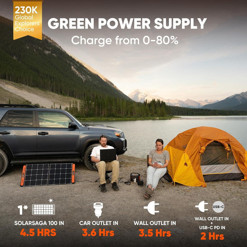Portable Power Station Explorer 300, 293Wh Backup Lithium Battery, Solar Generator for Outdoors Camping Travel Hunting Blackout (Solar Panel Optional) wourant