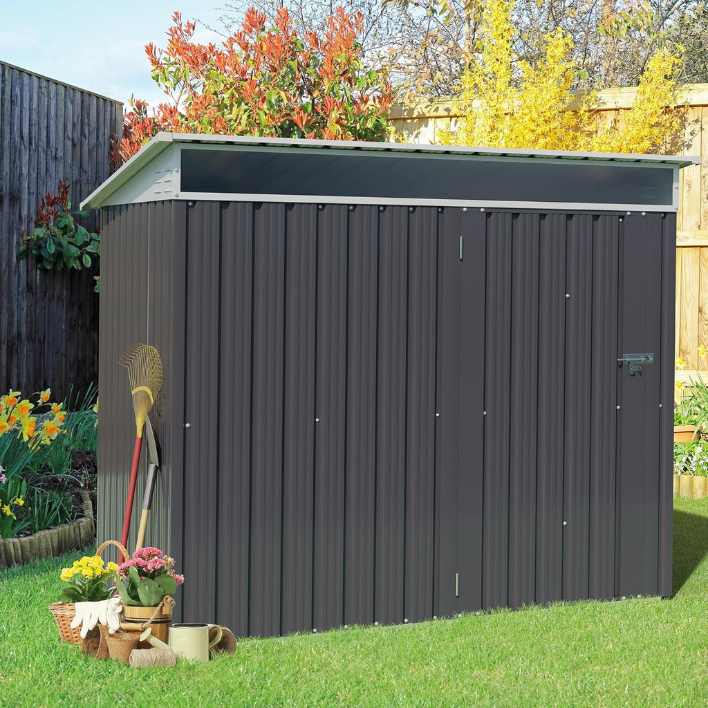Vongrasig 5 x 3 x 6 FT Outdoor Storage Shed Clearance Metal Garden Shed with Lockable Door wourant