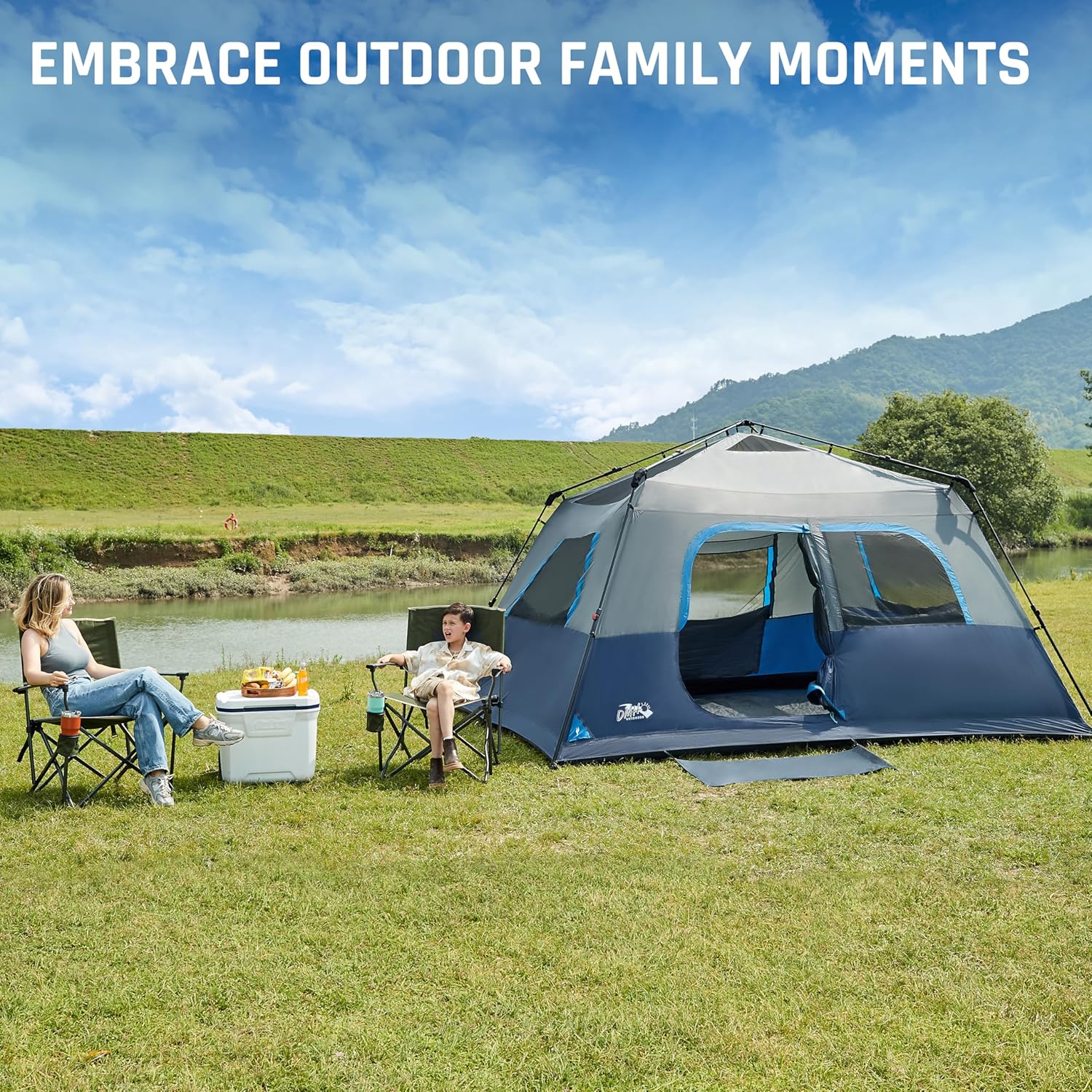 Quick-opening tent, family camping tent, pop-up camping tent, large waterproof tent for outdoor camping wourant