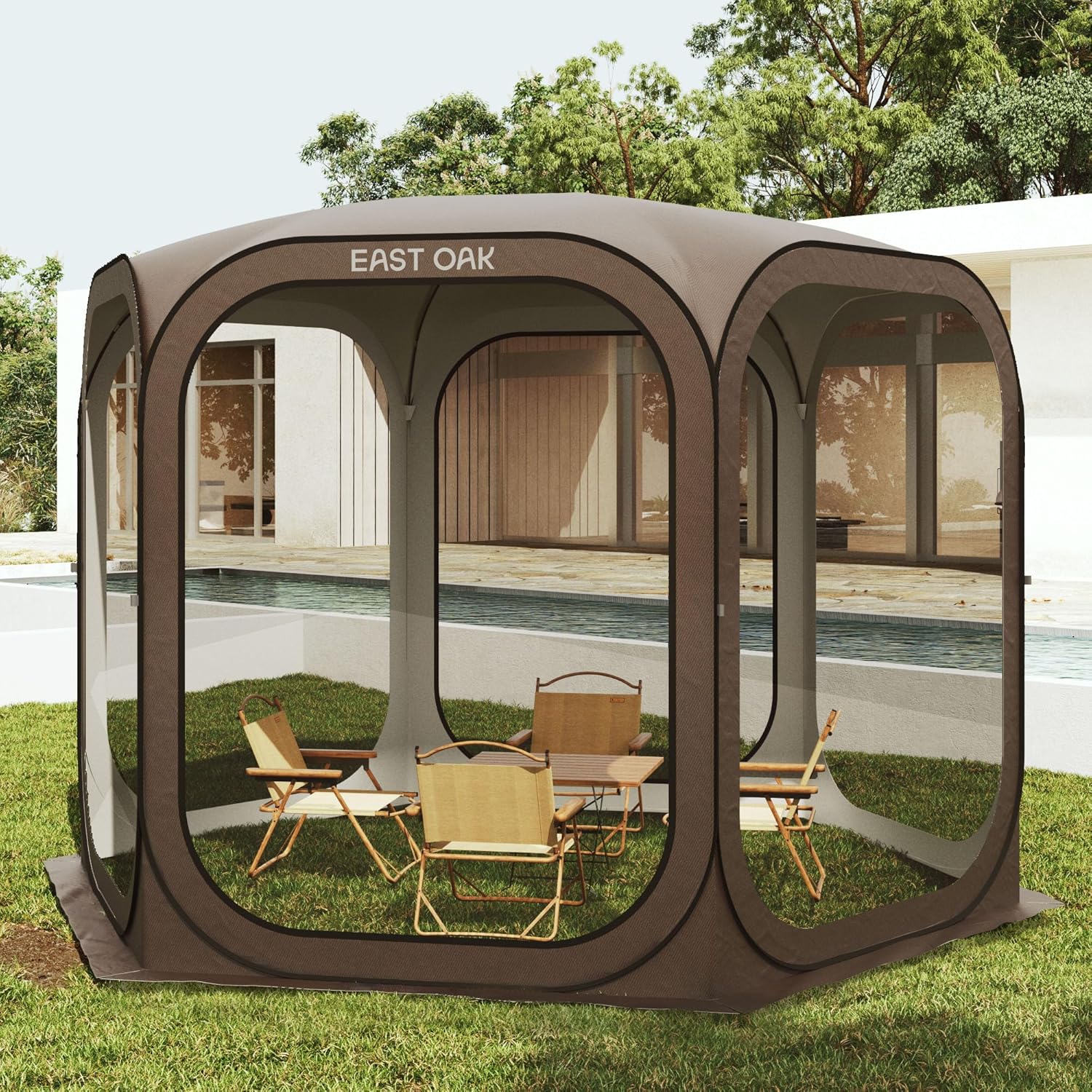 East Oak Screen House Tent Pop-Up, Portable Screen Room Canopy Instant Screen Tent wourant