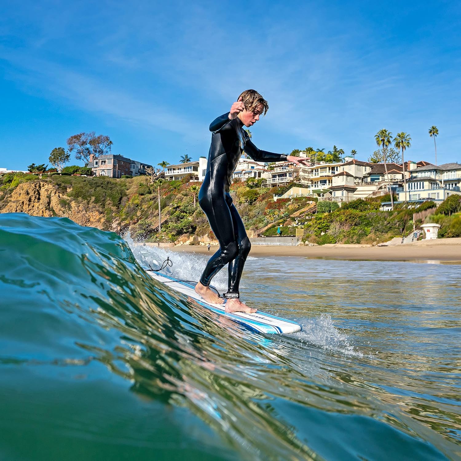 Wavestorm 8ft Classic Surfboard // Foam Wax Free Soft Top Longboard for Adults and Kids of All Levels of Surfing wourant