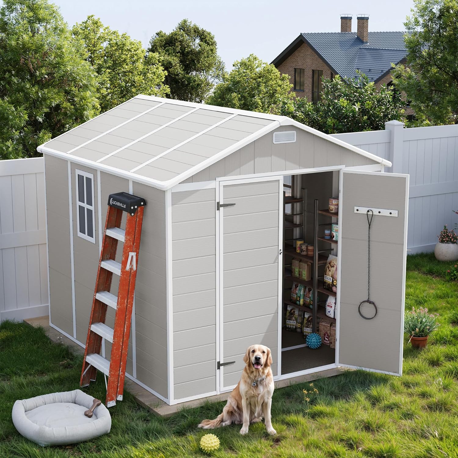 UDPATIO Storage Shed 8 x 10 ft. Resin Shed and Plastic Outdoor Storage wourant