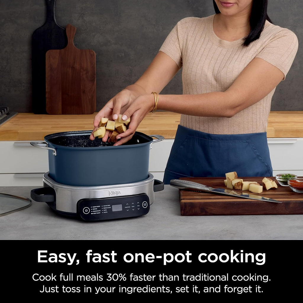 Ninja Slow Cookers 8.5-Quart Multi-Cooker with Dutch oven, steamer, glass lid with integrated spoon, nonstick and oven-safe pot wourant