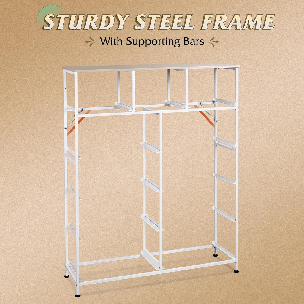 Storage Organizer Unit with 11 Fabric Bins, Storage Drawers Organizer with Steel Frame, Tall Storage Tower Organizaton wourant