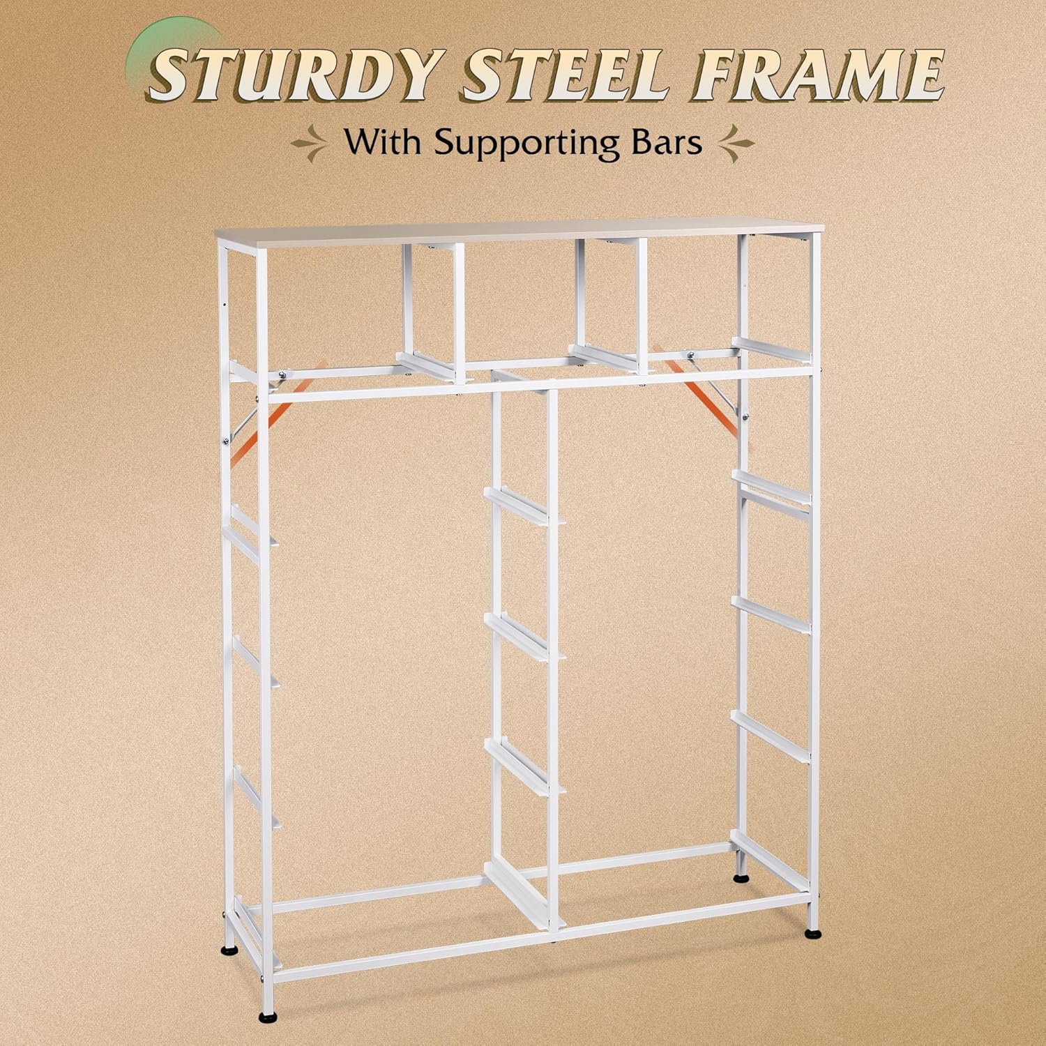 Storage Organizer Unit with 11 Fabric Bins, Storage Drawers Organizer with Steel Frame, Tall Storage Tower Organizaton wourant
