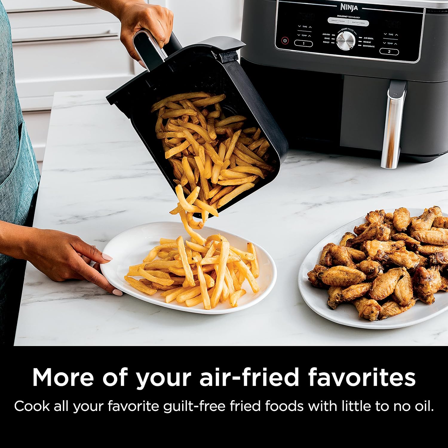 Ninja Foodi 6-in-1 FlexBasket Air Fryer with 7-Quart MegaZone and Basket Divider wourant