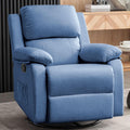 Reclining rocking chair 360 degree rotating fabric sliding reclining chair wourant