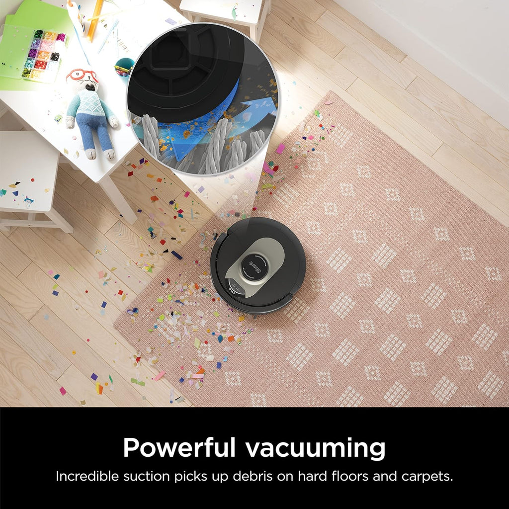 AI Robot Vacuum with XL HEPA Self-Empty Base, Bagless, 60-Day Capacity, LIDAR Navigation, Perfect for Pet Hair, Compatible with Alexa, Wi-Fi Connected, Carpet & Hard Floor, Black wourant