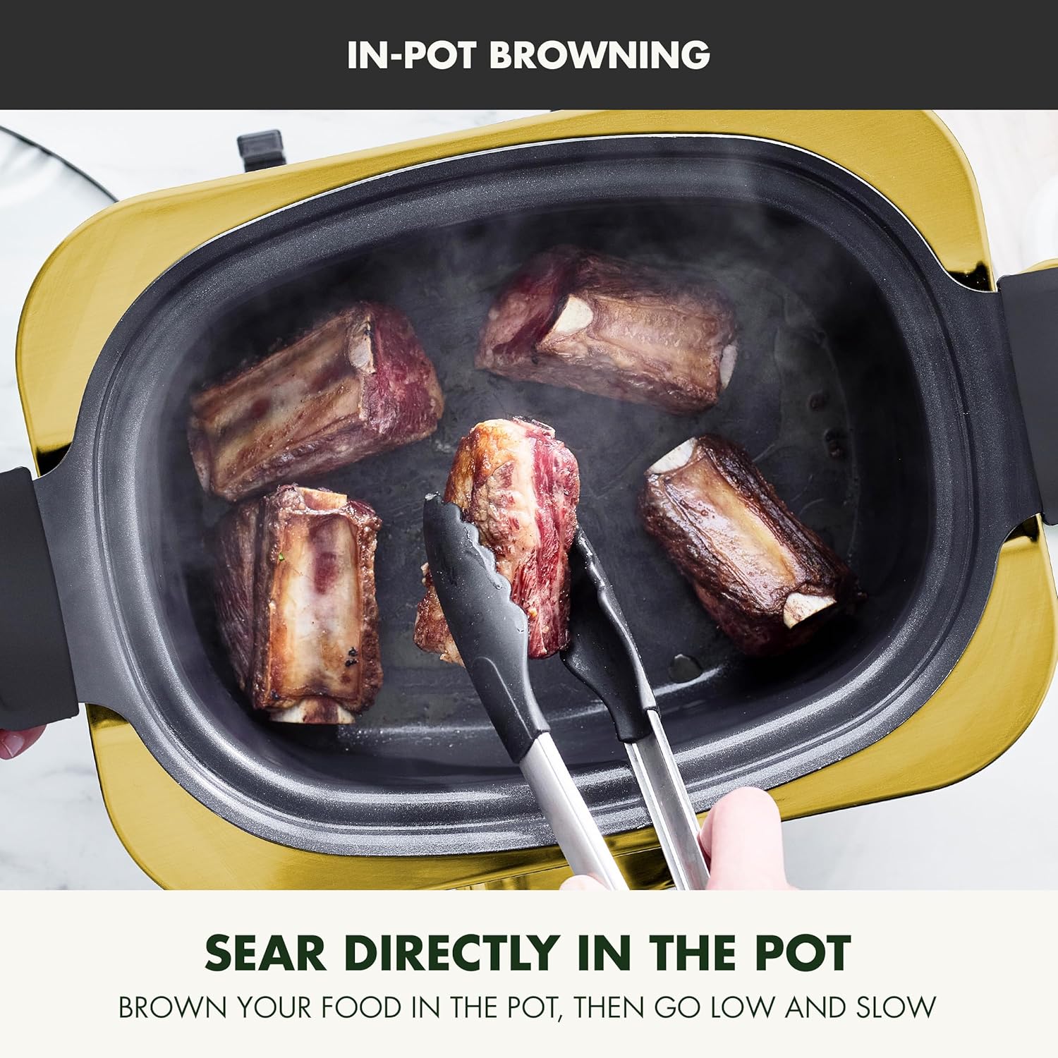 8-in-1 Programmable 6QT Electric Slow Cooker with Dishwasher-Safe Lid and Removable Base wourant