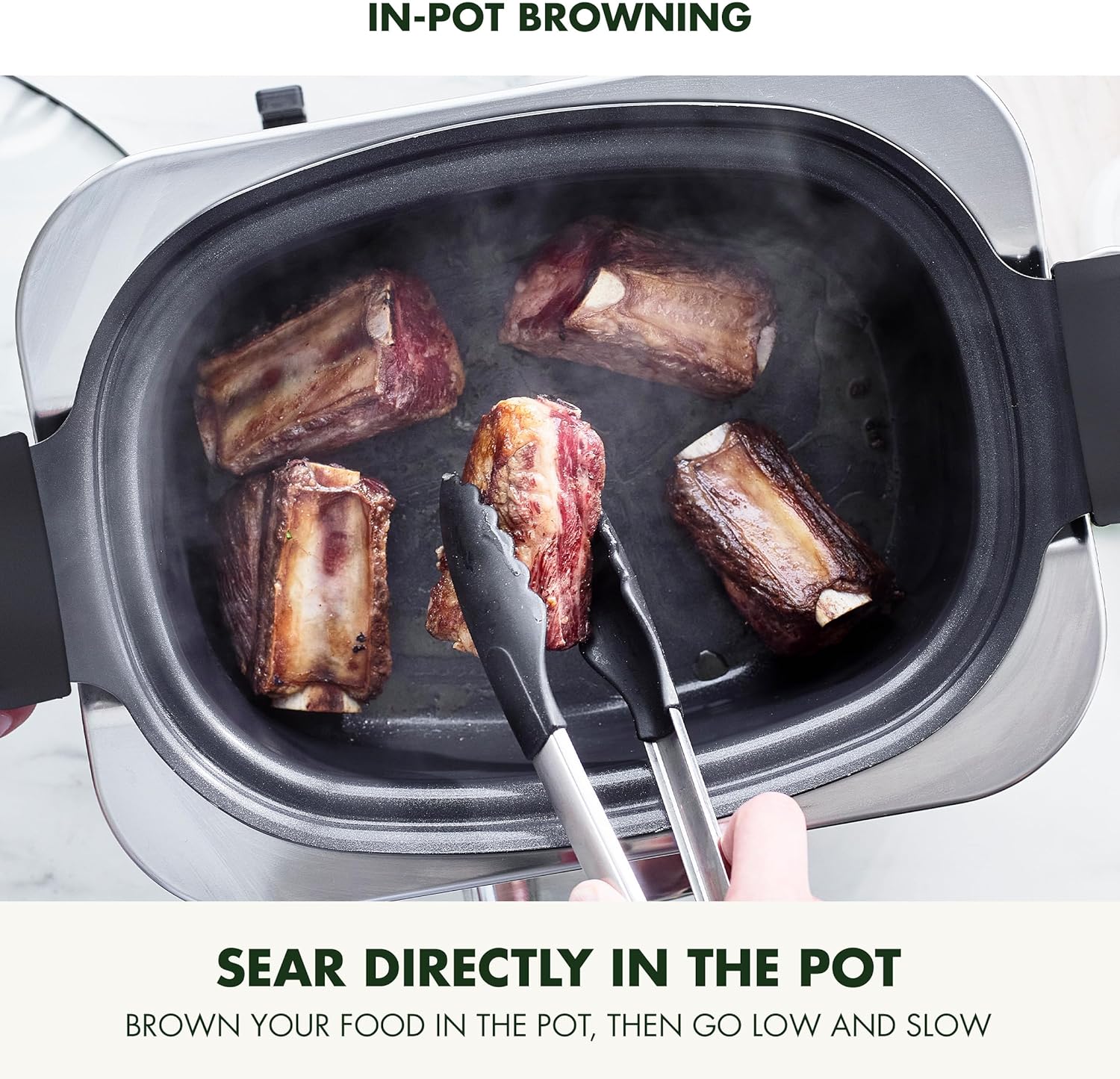 8-in-1 Programmable 6QT Electric Slow Cooker with Dishwasher-Safe Lid and Removable Base wourant