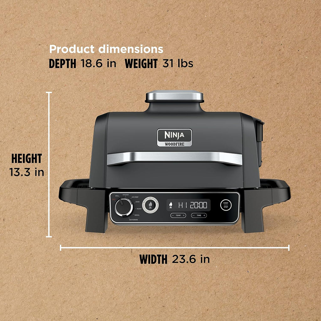 OG751 Woodfire Pro Outdoor Grill Built-In Thermometer 7-in-1 Master Grill BBQ Smoker wourant