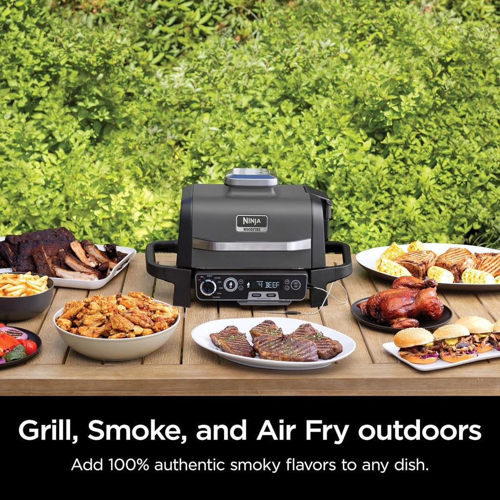 OG751 Woodfire Pro Outdoor Grill Built-In Thermometer 7-in-1 Master Grill BBQ Smoker wourant