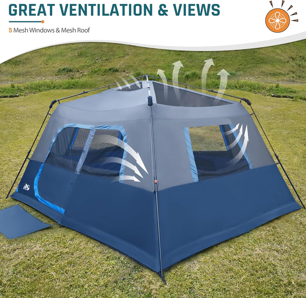 Quick-opening tent, family camping tent, pop-up camping tent, large waterproof tent for outdoor camping wourant