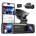 Dash Cam Front Rear 4K/2.5K Full HD Dash Camera for Cars Free 32GB wourant