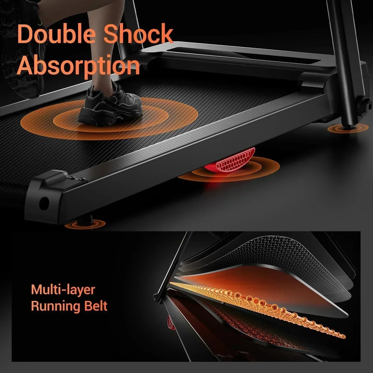Home Treadmill 15% Incline Treadmill 3.0 hp Quiet Brushless Dual Cushion System wourant