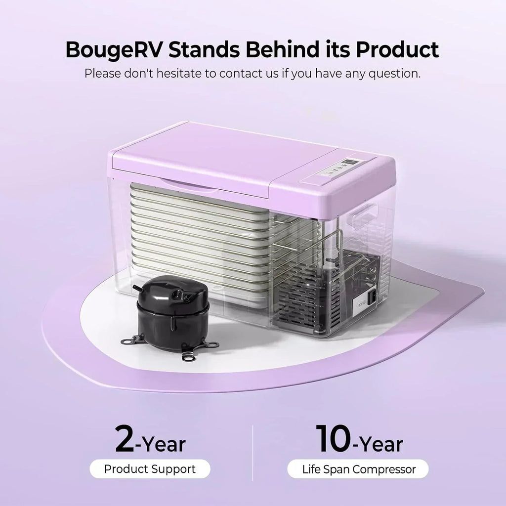 BougeRV 12 Volt Refrigerator 12V Car Fridge 23 Quart Portable Freezer Compressor Cooler wourant
