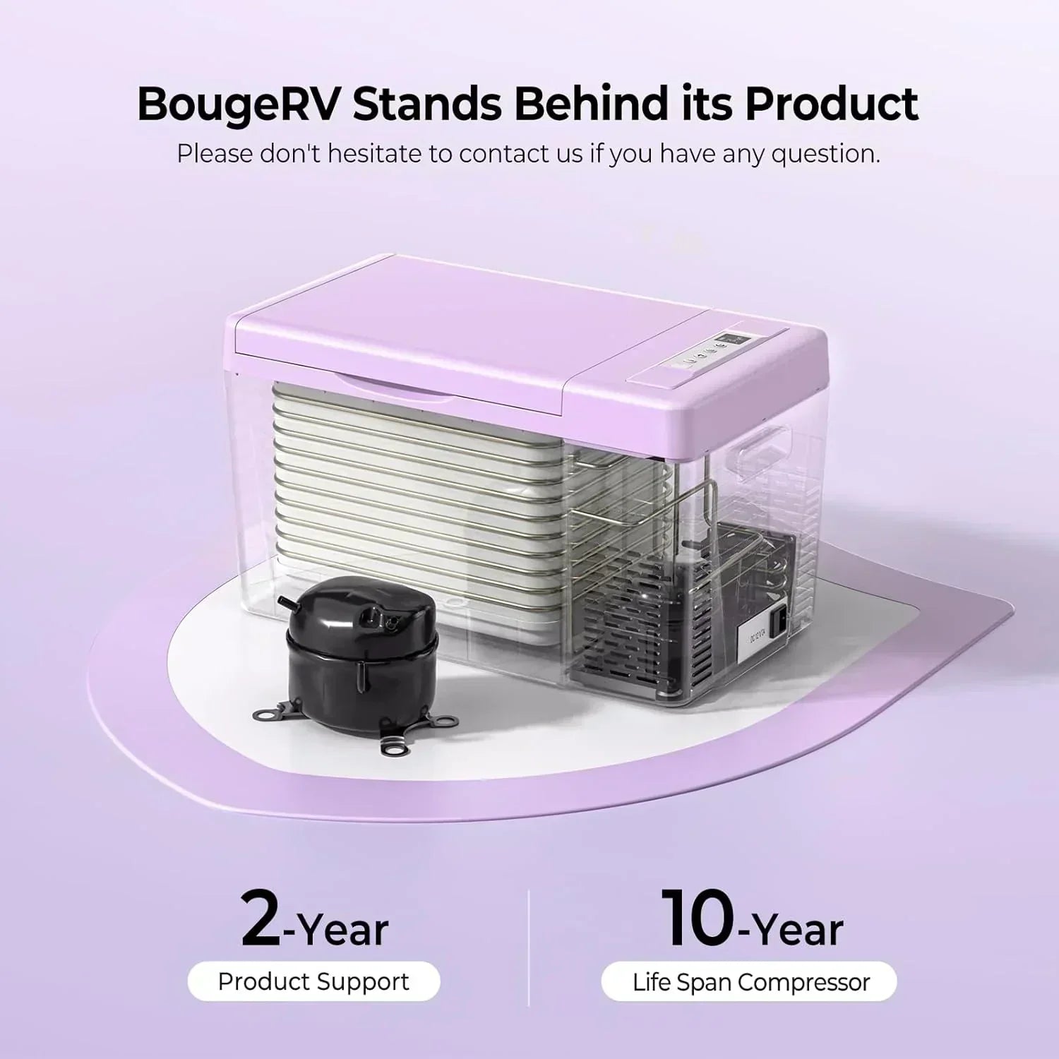 BougeRV 12 Volt Refrigerator 12V Car Fridge 23 Quart Portable Freezer Compressor Cooler wourant
