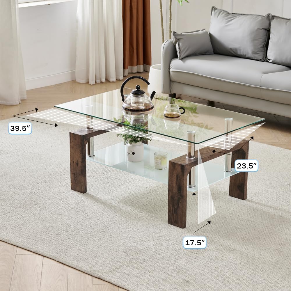 Living Room Rectangle Coffee Table Tea Table Suitable for Waiting Room Modern Side Coffee Table wourant