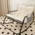 Modern Lounge Chair for Balcony Upholstered w/Side Pockets Outdoor Rocking Chair wourant
