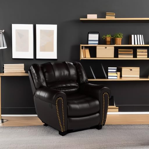 Leather recliner classic traditional manual recliner single sofa for living room wourant