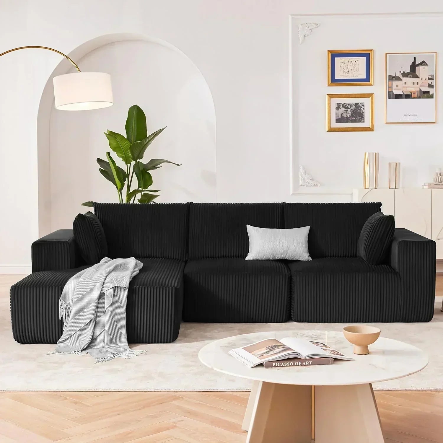 108-inch modular sofa cloud modular sofa with deep seat and reclining chair upholstered sofa wourant