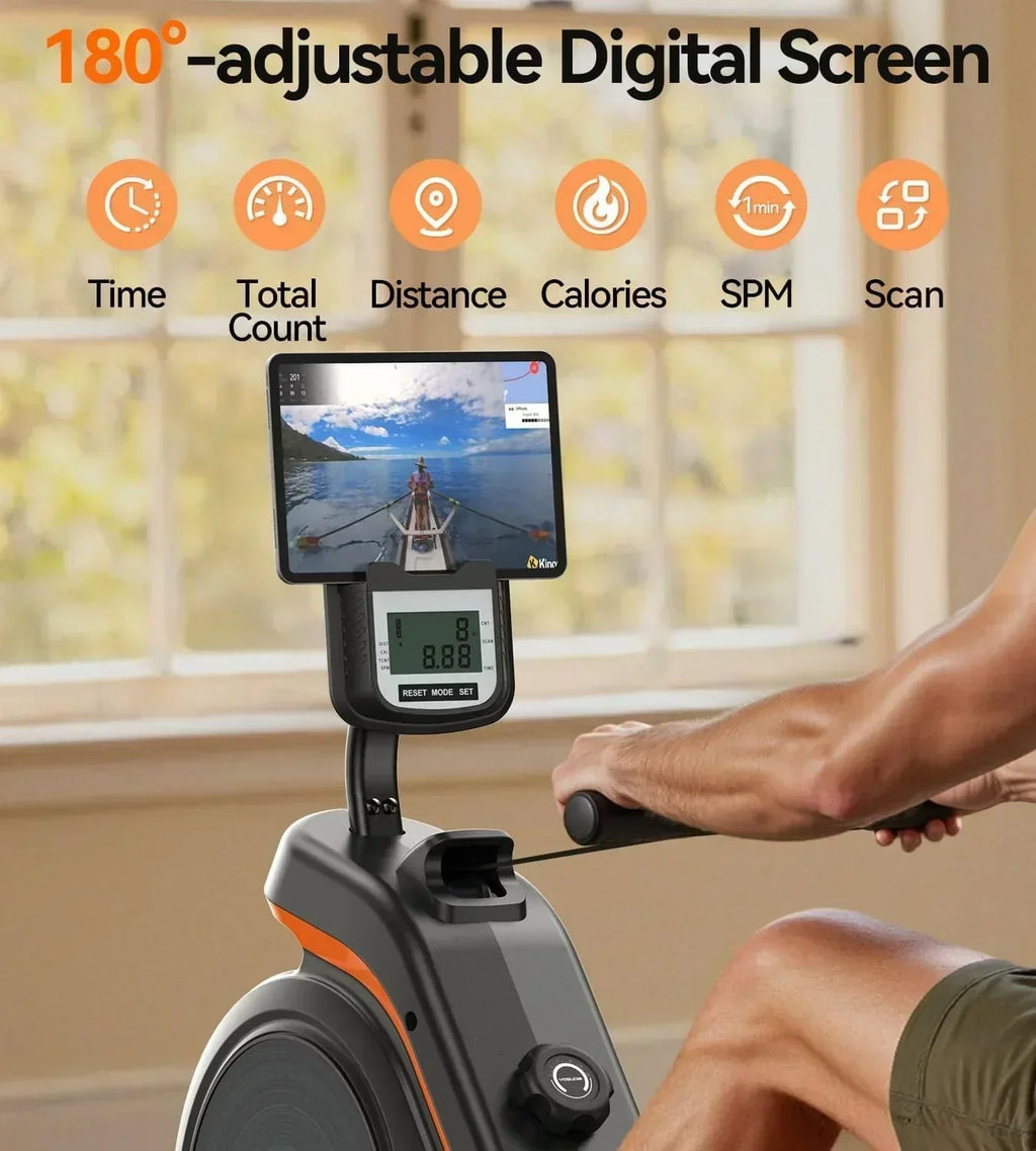 YOSUDA Home Magnet/Water Resistance Rowing Machine Support Bluetooth and Applications wourant