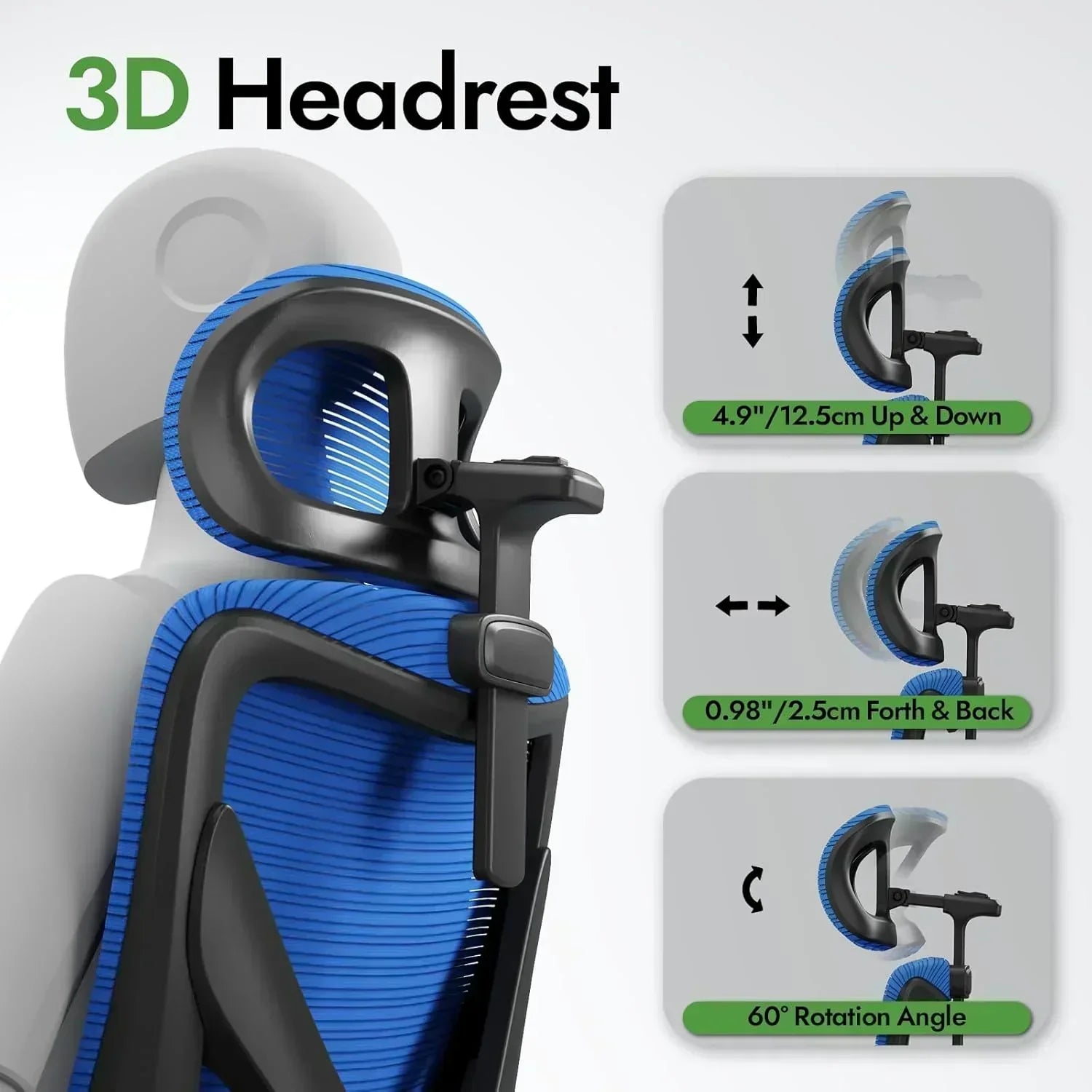 Office computer desk and chair gaming chair with lumbar support and headrest wourant