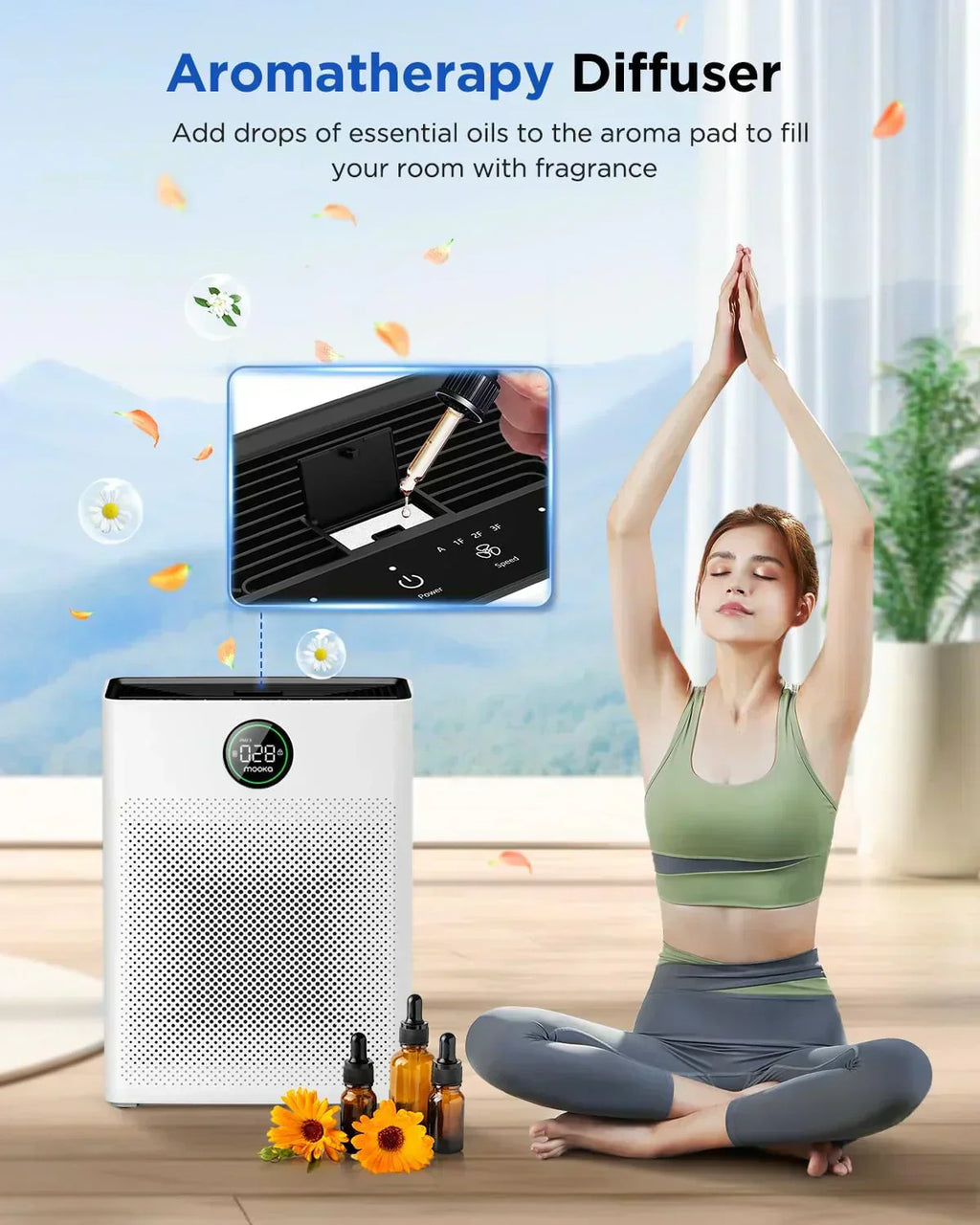 Air Purifiers for Home Large Room up to 2200sq.ft MOOKA Air purifier for Home Pets wourant
